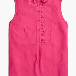 Ruffle-trim Pink Tank